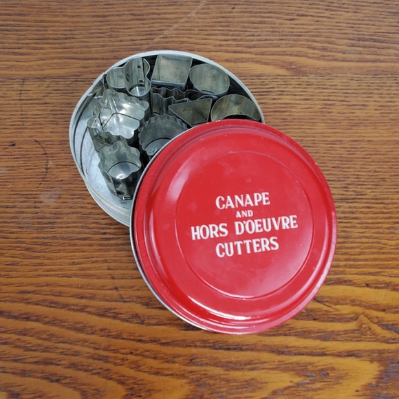 Other - Tin Vintage Canape Cutters Appetizer Metal Heart